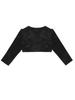 Toddler Kids Girls Long Sleeve Flowers Bolero Jacket Shrug Cardigan Elegant Wedding Birthday Party Dress Cover Up Elegant Crop Top Short Coat