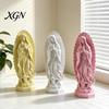 Handmade Retro Figurine Our Lady of Guadalupe Religious Statue, Virgin Mary Figurine, Resin Sculpture, Collectable Character Inspirational Art