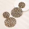 Модный набор металлических серег с леопардовым принтом — Идеально подходит для вечеринок и встреч