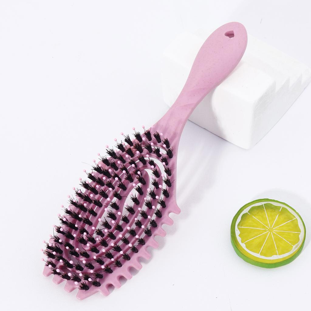 1 штука щетинистой полой дугообразной расчески - подходит для сухого и влажного использования, антистатическая укладочная щетка, Специально для париков из натуральных волос