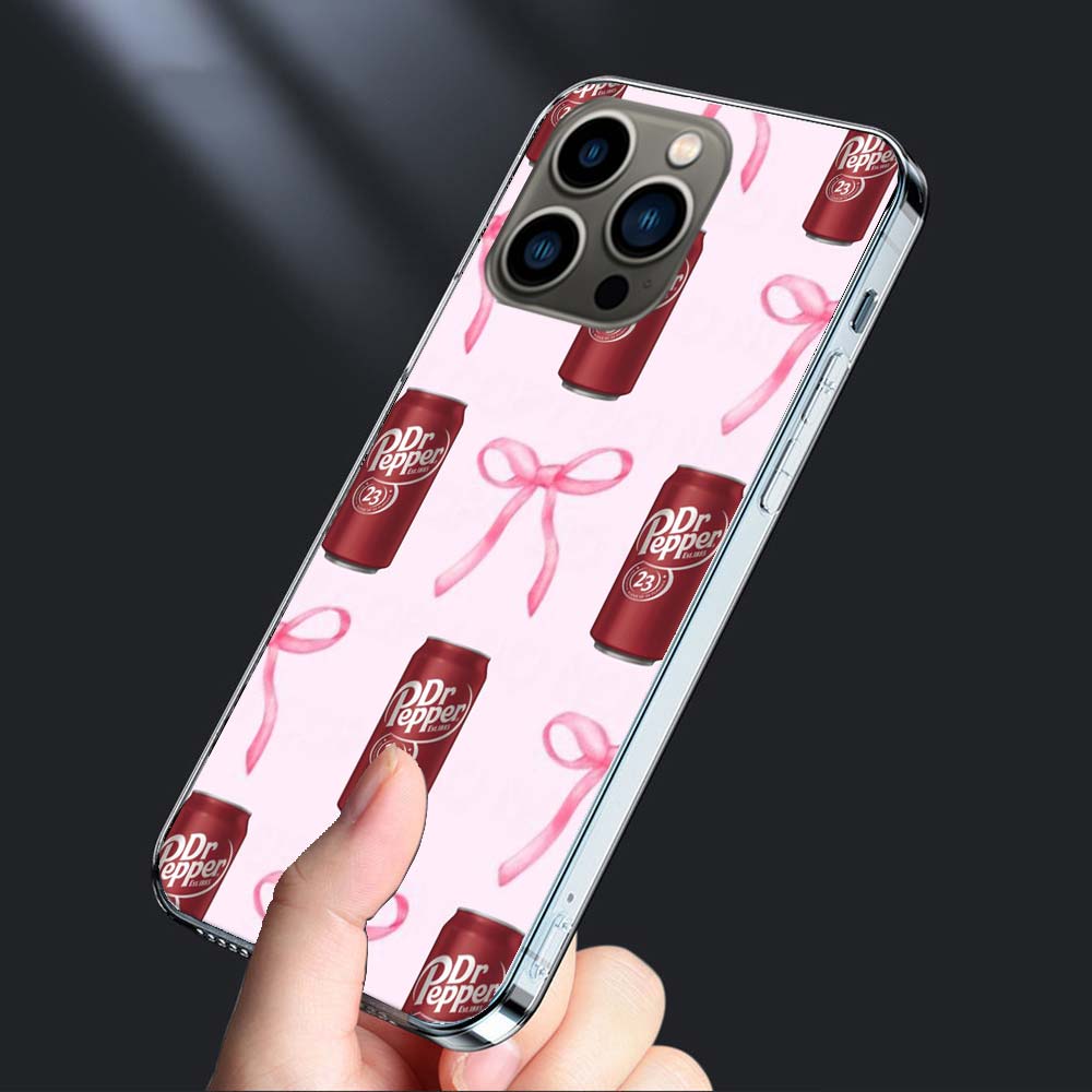 Чехол для телефона Вишневый D-Dr-P-Pepper Напиток Для Iphone 16E 15 Pro 14 Plus 17E 16 17 Pro Max Air 11 12 13 Mini Ударопрочный Capa Милый