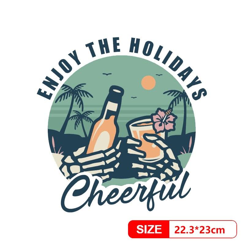 Пейзажные пластыри, термонаклейки для переноски для праздничных пейзажей на Гавайях, пляж, термонаклейки, наклейка с теплопередачей, аппликация