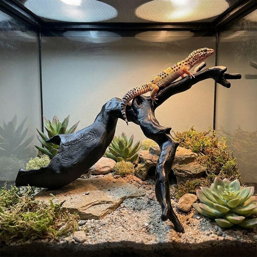 Natural Style Reptile Climbing Branch 3D Imitation Hermit Crab Climbing Toy Gecko Lizard Enclosure