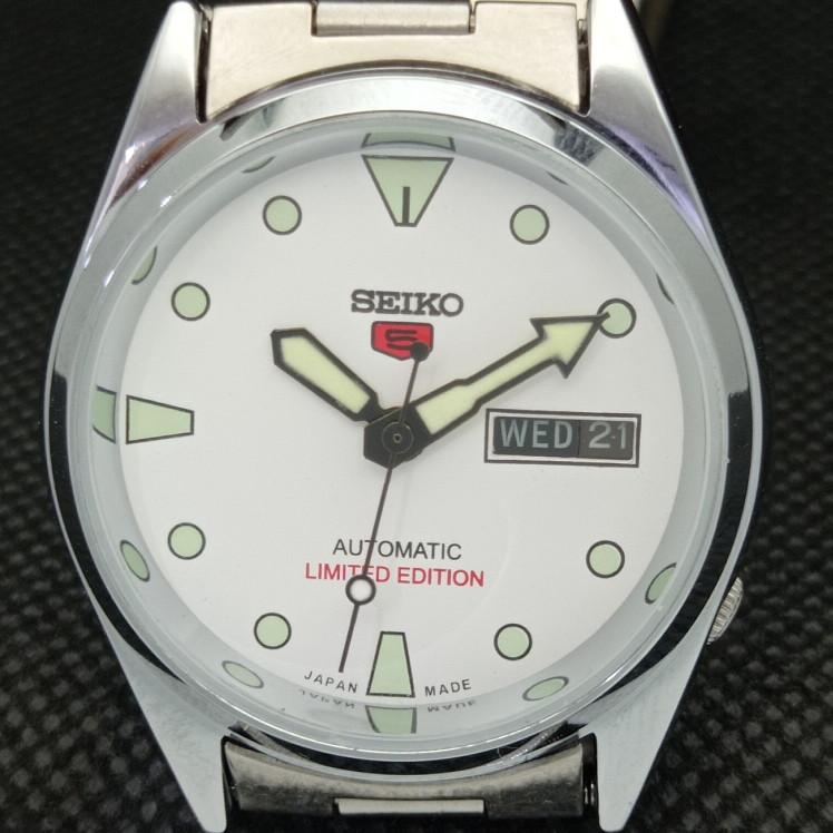 ВОССТАНОВЛЕННЫЕ ВИНТАЖНЫЕ SEIKO 5 АВТОМАТИЧЕСКИЕ 6319A ЯПОНИЯ МУЖСКИЕ D/D БЕЛЫЕ ЧАСЫ a318651-9