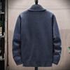Men's Autumn Winter Cable Knit Zipper Cardigan - Thick Warm Casual Sweater for Men