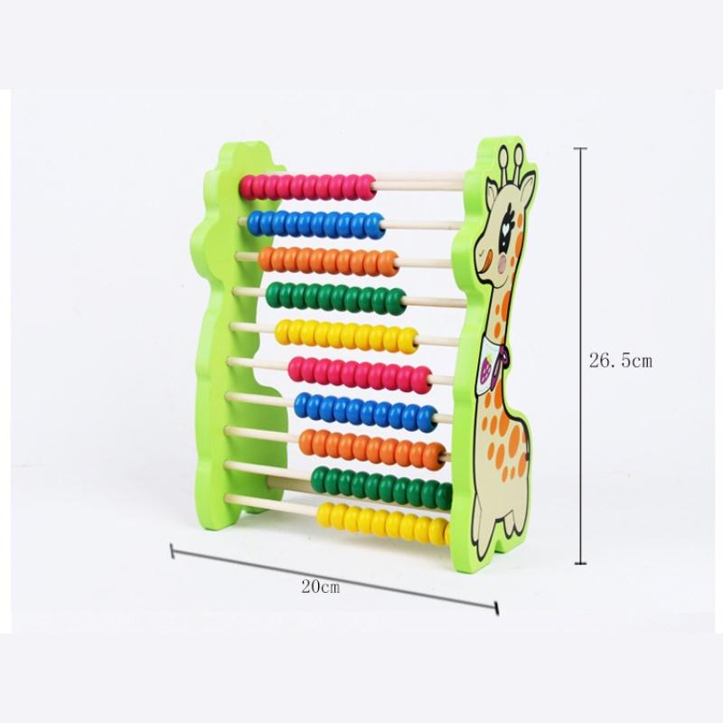Разноцветные бусины Деревянный абакус Развитие интеллекта Абакус Дети Математика Обучающая игрушка Вычисление Счеты для счета