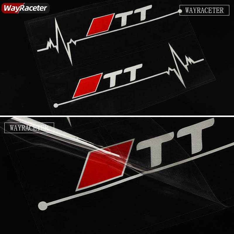 2 Pcs Car Window Sticker Graphics Body Reflective Vinyl Decal For f2 A1 A2 A3 A4 A5 A6 A7 A8 Q2 Q3 Q4 Q5 Q6 Q7 Q8 TT SQ2 S6