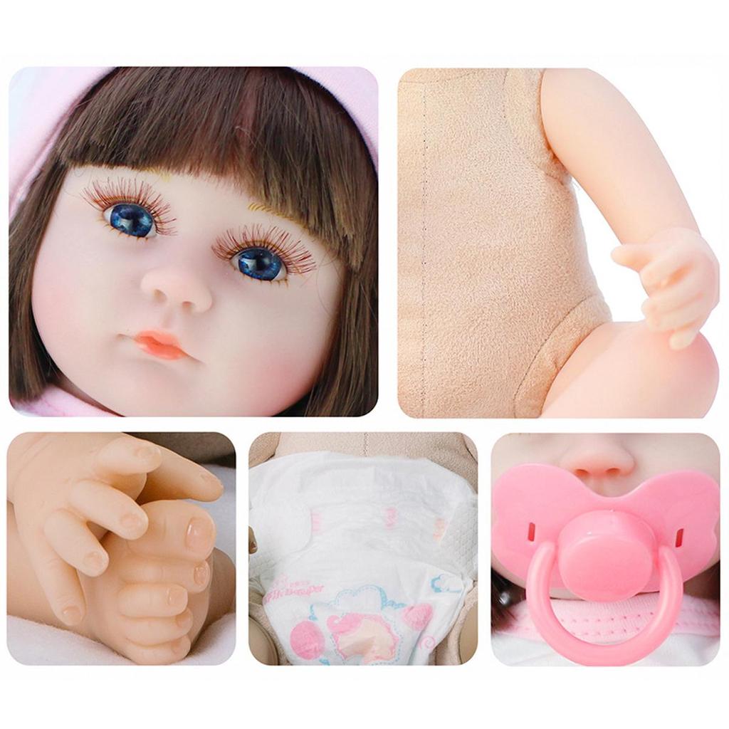 42cm Toy Full Body Silicone Water Proof Bath Toy Popular Reborn Toddler Baby Dolls Bebe Doll Reborn Lifelike Soft Touch