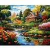 Acrylic Painting By Numbers Village Landscape Coloring On Numbers For Adults Home Decors Paint Kit Handmade Diy Gift