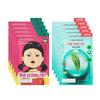 BRING GREEN Tea Tree Cica Fresh Mask + Young Hee Fresh Mask Set 10 предметов [ИЗДАНИЕ С ИГРОЙ КАЛЬМАРА]