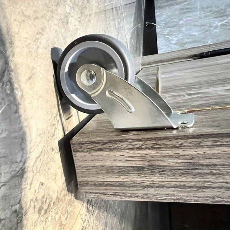 2 шт. Опорное колесо для двери - Прочный алюминиевый сплав, Защита от падения и износостойкость, Вертикальная шарнирная основа для плавного скольжения по деревянным и стальным дверям