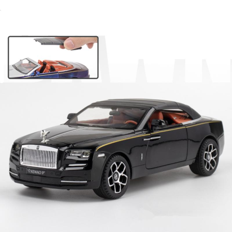 Новый 1:24 Rolls Royces Dawn Alloy Luxy Car Model Diecasts Metal Toy Vehicles Car Model Simulation Sound and Light Детские игрушки Подарок