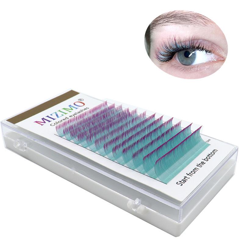 Светло-голубой корень розы, естественно мягкий и удлиненный цвет, одиночные привитые накладные ресницы для макияжа глаз 0,07 мм C/D 8-13 мм