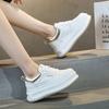 7cm  New Air Mesh Synthetic Microfiber Leather Chunky Sneaker Spring Hollow Platform Autumn Women Flats Shoes Sandals Summer