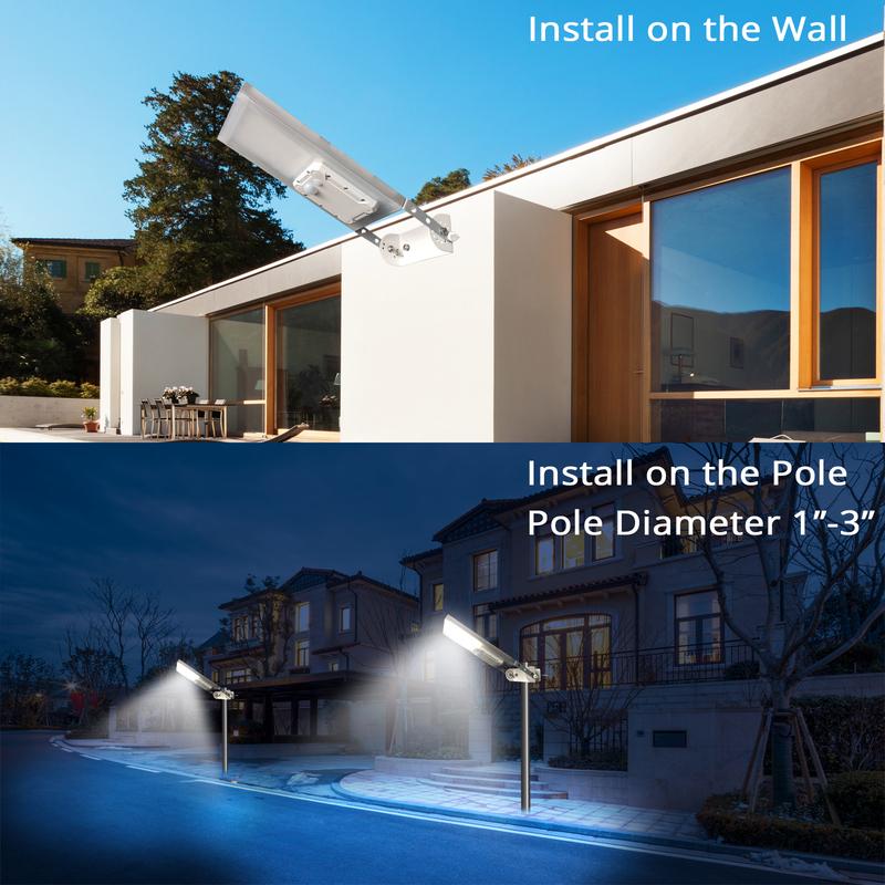 HEX 780X All in One Waterproof Auto ON OFF 3 Power Modes Solar Powered LED Street Light Solar Outdoor Garden Light