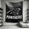 Carolina Panthers Wall Tapestry Aesthetic Wall Hanging Printed Fabric Blanket Decorative Tapestries for Bedroom Living Room Home Decor