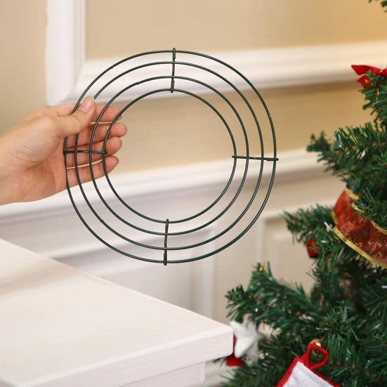 Yousheng 20cm/25cm Metal Hoop Wreath Frame Wire Ring Flower Garland Holder DIY Wreath Making Supplies for Festival Wedding Party