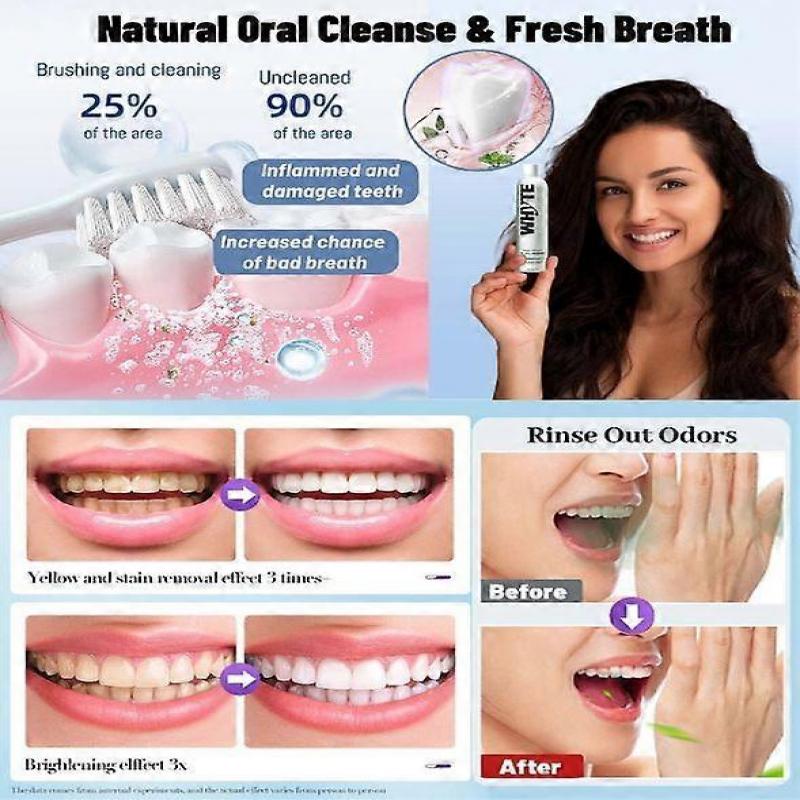 Soothe Gums & Freshen Breath Naturally | Herbal Oral Rinse with Essential Oils | Alcohol-Free, Fluoride-Free Mouthwash | Plant-Based Oral Care | Tooth