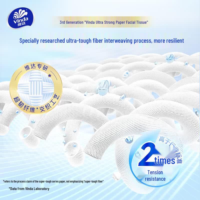 Vinda V2223 Ultra-Tough Facial Tissues