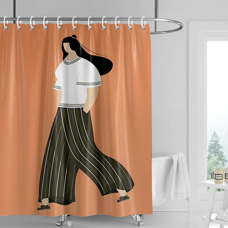 Американский Инс Занавеска для душа Абстрактная иллюстрация Занавеска для ванны Отель/Спа Перегородка для уединения 180X 200См 240 X180См