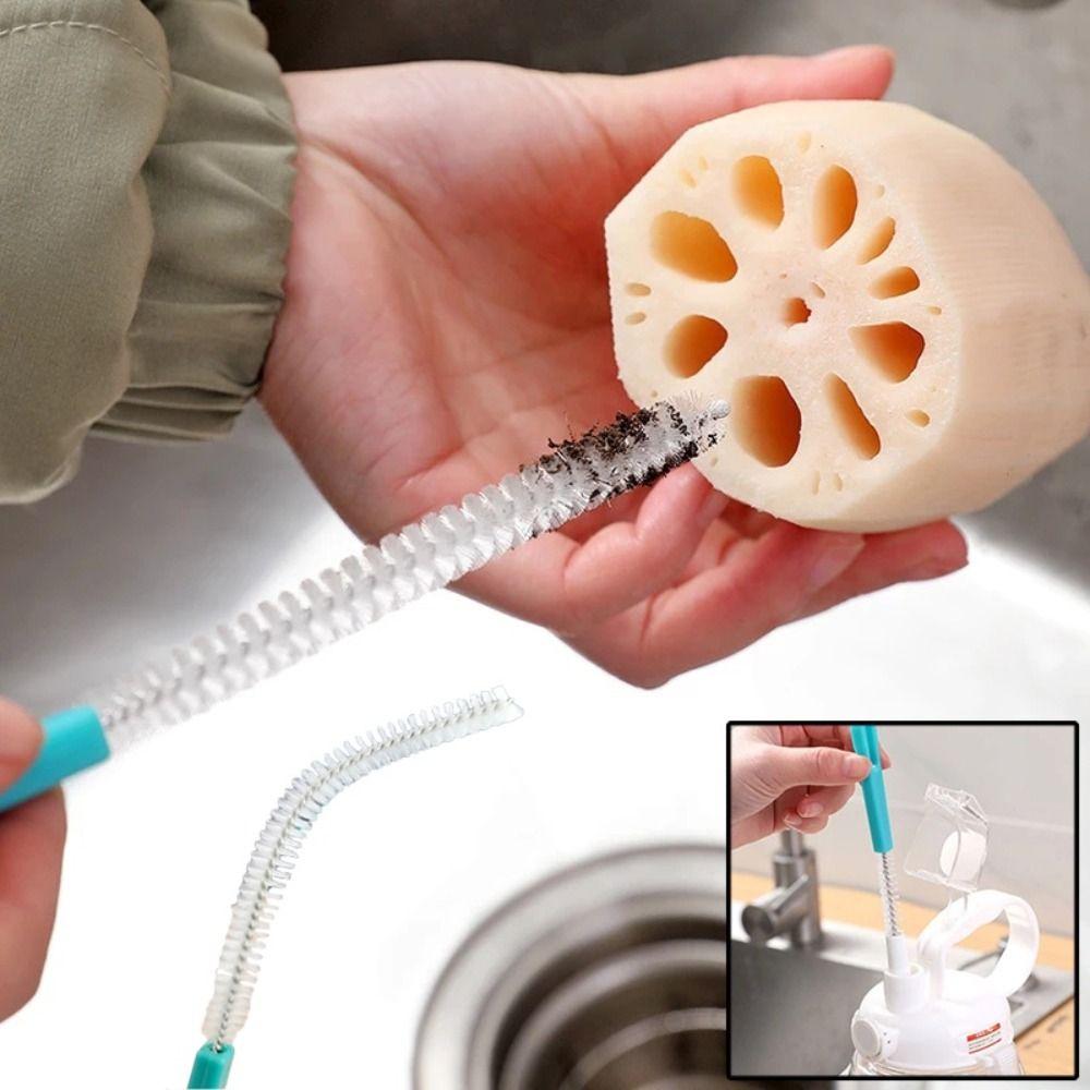 Многофункциональная щетка для чистки соломинок 360-градусные щетки для чистки бутылок с соломинками