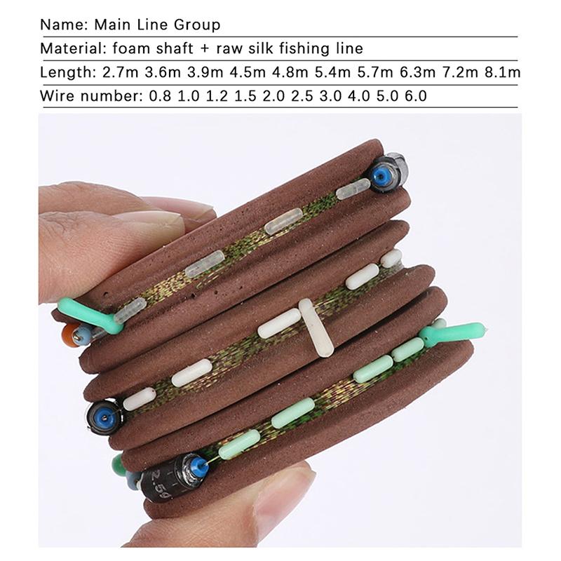 Готовая рыболовная леска Spot Invisible 3.6-7.2M Удочка 0.8 # - 5.0 # Номер лески Аксессуары для ловли карася