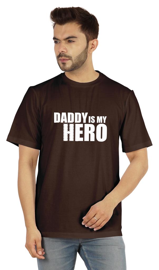 Inkmeso Футболка с графическим принтом для мужчин Футболка Daddy Is My Hero Футболка из джерси Футболка ко Дню отца