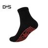 1 пара носков с подогревом, сохраняющих тепло ног 24 часа, силиконовые подошвы, средней длины, высокоэластичные, однотонные спортивные носки, удобные носки для холодной погоды