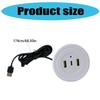 Sofa Desktop Hole Embedded USB Charger USB C Phone Charger for Laptop PC Office Mobile Phone Charging Socket Replace