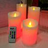 Светодиодная свеча с танцующим пламенем с дистанционным управлением, свеча-столб для свадебного рождественского украшения/комнаты