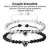 2Pcs/Set His Her Matching Bracelets Projection 100 Languages I Love You Couple Bracelets Heart Pairing Adjustable Beads Bracelets Jewelry Gift