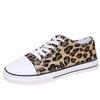 Обувь для женщин Осенняя мода Леопардовая парусиновая обувь на шнуровке на плоской подошве Женская платформа Размер 43 Повседневная обувь Zapatillas De Mujer