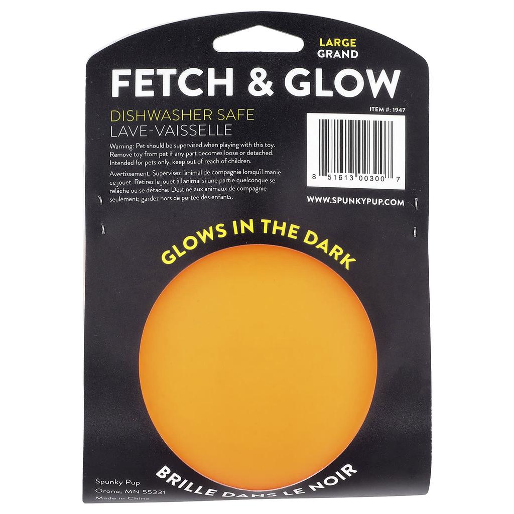 Spunky Pup Fetch & Glow, Ball, Large, 1 Toy