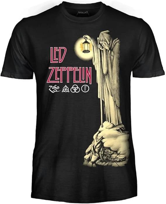 Футболка LED ZEPPELIN Футболка Взрослая HERMIT HERMIT Официальная Хлопок ОРИГИНАЛ