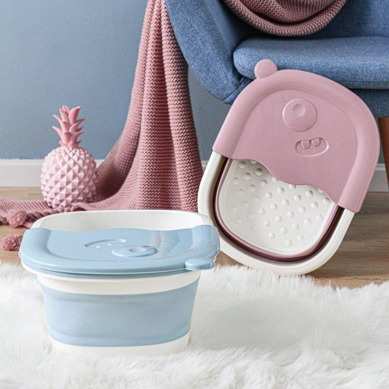 Foldable Footbath Bathroom Foot Soaking Bucket Plain Foaming Massage Bucket Folding Sauna Bathtub Pedicure Bath