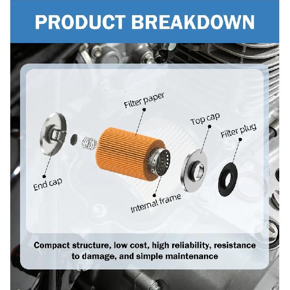 Motorcycle Oil Filter for Kymco 125 Venox 125 Dink i.e 125 Grand Dink G-Dink i.e 150 Grand Dink 200i Yager GT