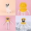 Zoonomaly Plush Odd Animal Park Stuffed Zoo Guard Doll Short Plush Cartoon Character Other Pp Cotton Customized White Yellow 48*7*40cm