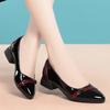 Модные туфли на среднем каблуке с толстым каблуком, универсальные, новые, с мягкой подошвой, профессиональные, с мелким носком, удобные, с острым носком, для женщин, для отдыха на природе