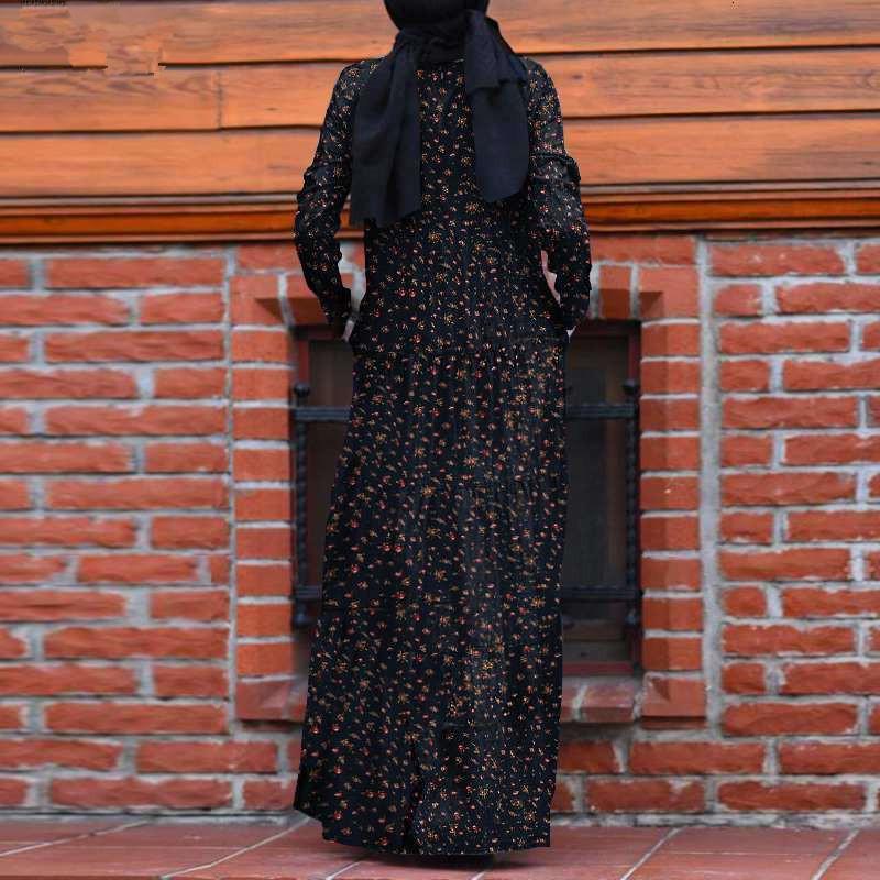 2025 Women's Middle Eastern Floral Vintage Cotton Linen Dress