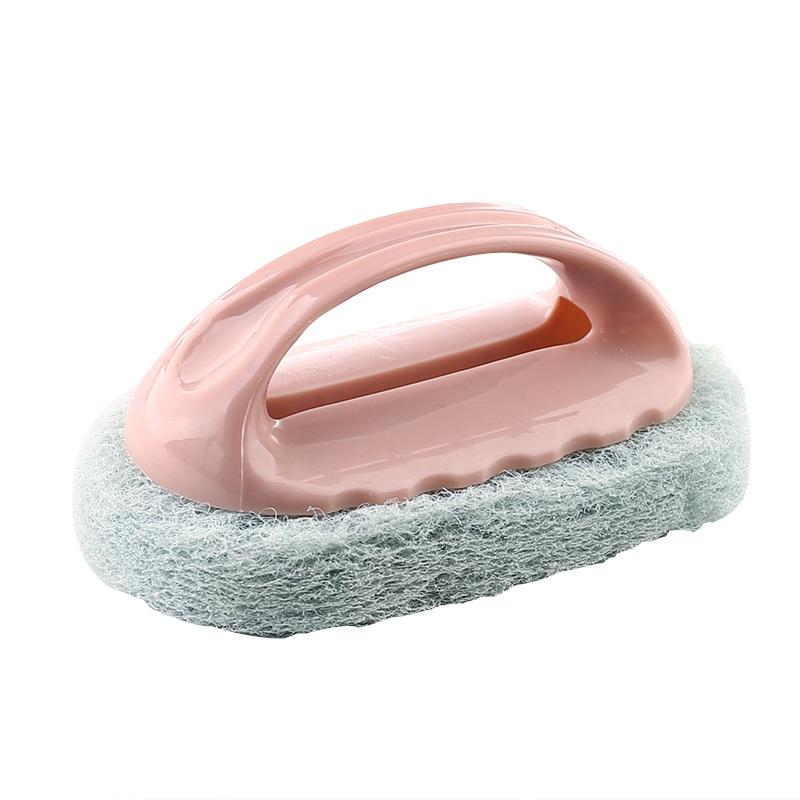 Handles Sponge Brush Blue Soft Magic Sponge Eraser Cleaning Bathtub Ceramic Tile Cleaner Kitchen Tool Bathroom Tile Brush with Handle Bathtub Brush