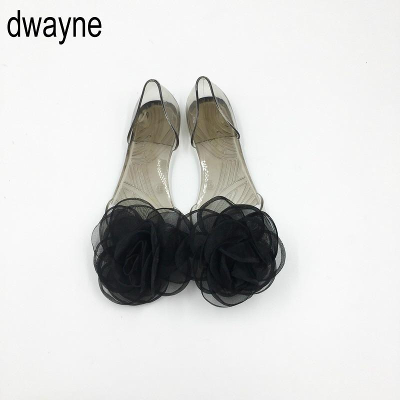 Женские сандалии летние пляжные туфли из желе сандалии на плоской подошве с цветочным принтом женские туфли с кристаллами летние прозрачные туфли новые женские туфли GHN78