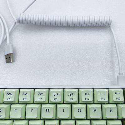 Механическая Клавиатура Спиральный Кабель Тип C USB Порт Авиационный Разъем Спиральный Кабель Настольный Компьютер Авиационный Разъем Кабель для Данных Макс. 3 м