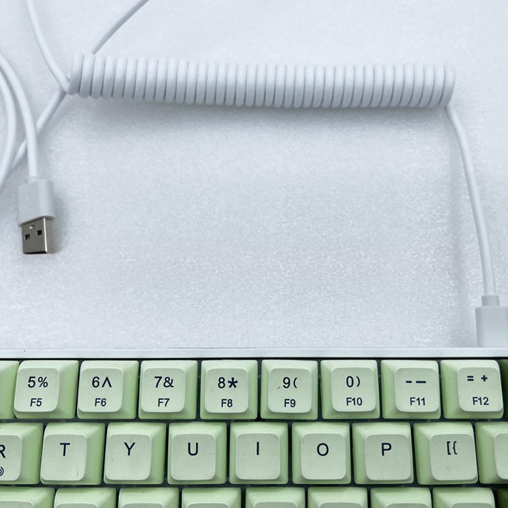 Механическая Клавиатура Спиральный Кабель Тип C USB Порт Авиационный Разъем Спиральный Кабель Настольный Компьютер Авиационный Разъем Кабель для Данных Макс. 3 м