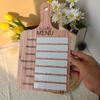 Wood Fridge Meal Planner with Pen Meal Prep Board Weekly Food Menu Board  Dinning Tale