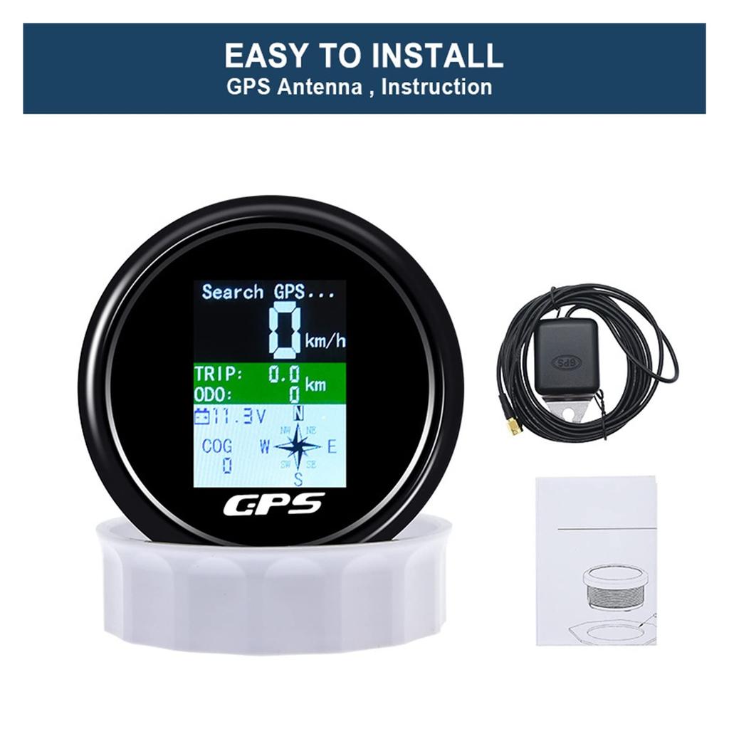 RVGVKPANAK 85mm GPS Speedometer Odometer Waterproof TFT. Digital Car Speedometer for Screen Travel C