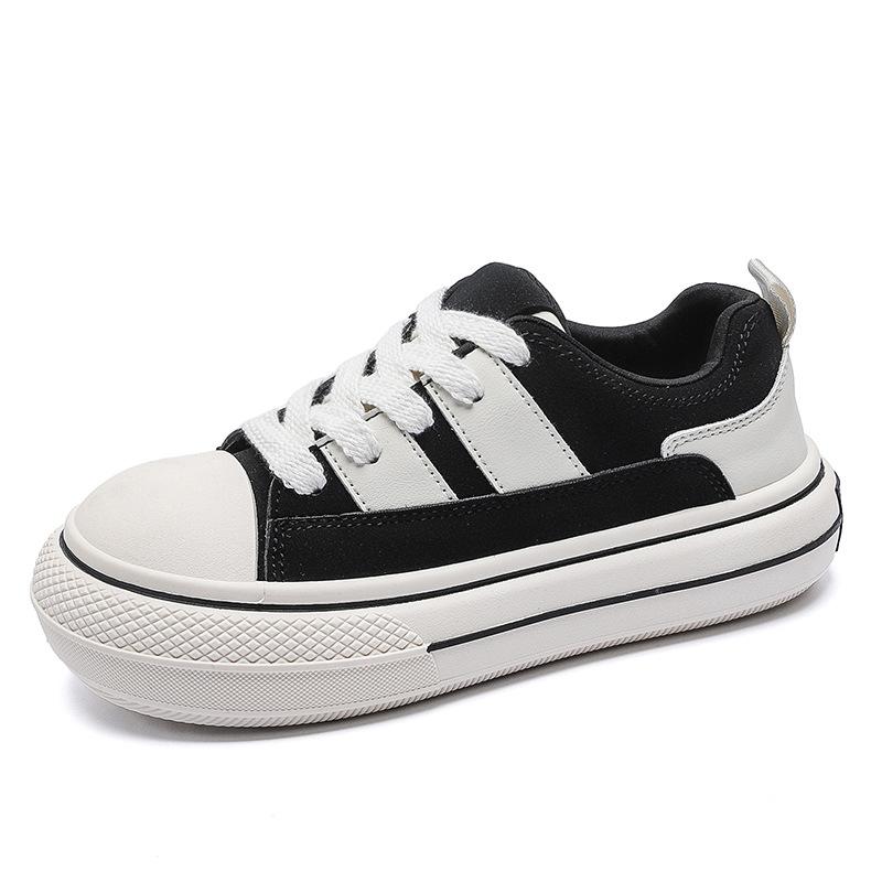 Little White Shoes Schoolgirl Versatile Canvas Shoes Trendy Muffin Casual Thick Baseplate Shoes