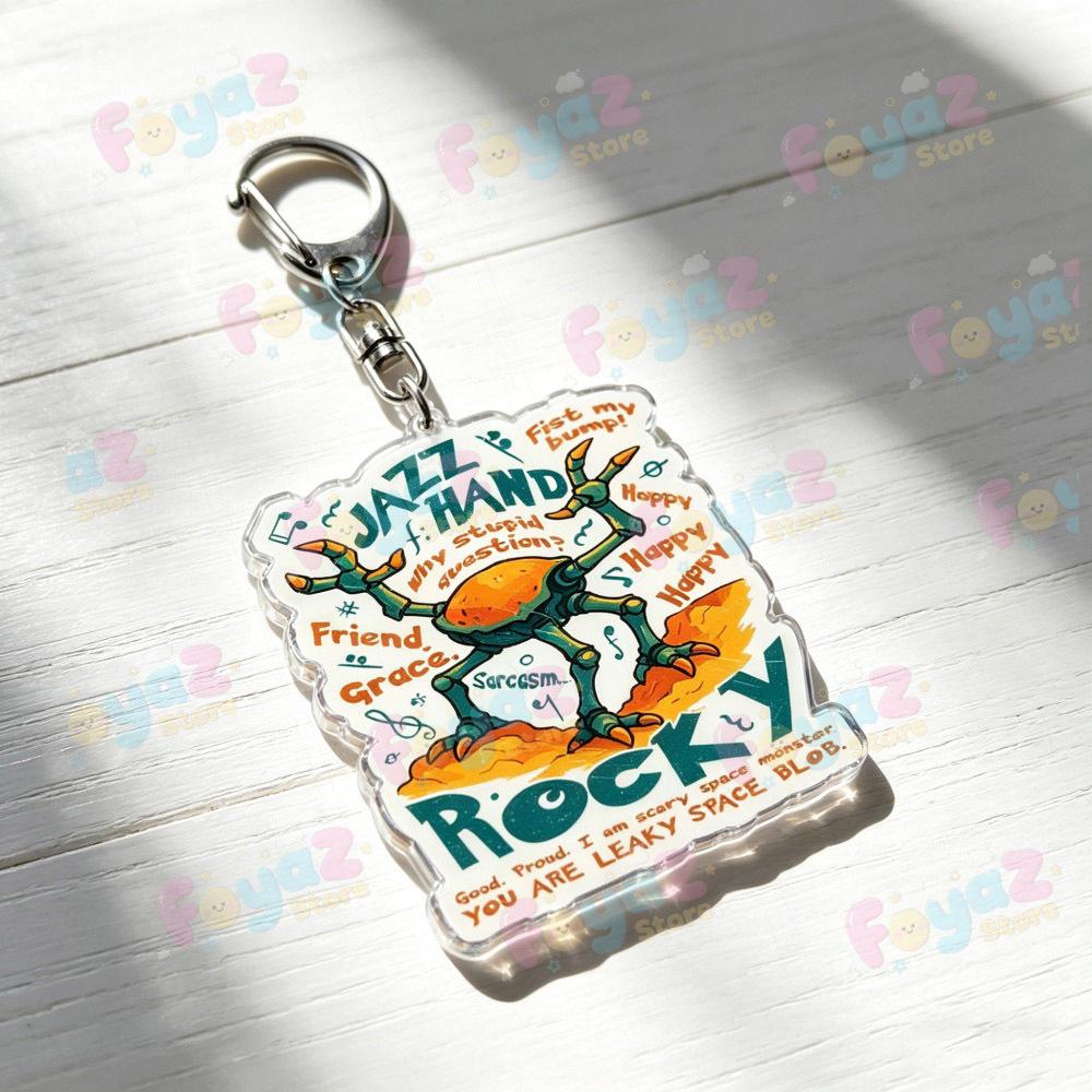 Cartoon Project Hail Mary Keychains Amaze Fist My Bump Keyrings Jewelry Manga Game Fans Gifts