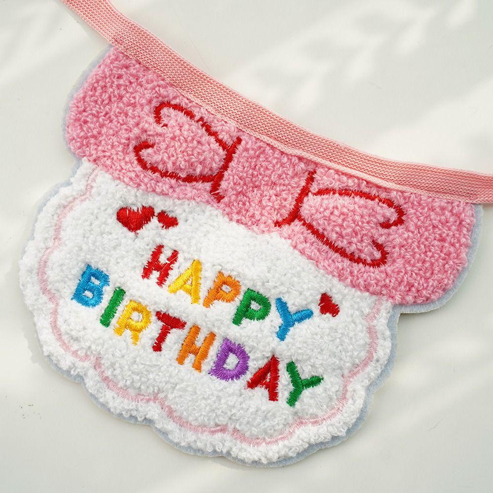 Pets Birthday Party Pet Birthday Scarf Hat Set Pets Cat Scarf Hat Set Ins Style Pet Scarf Dog