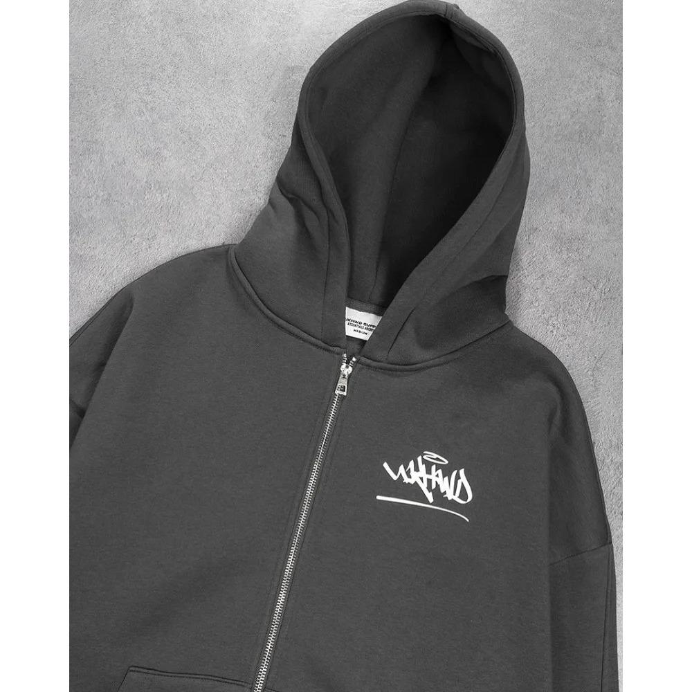 Спортивный костюм в стиле Y2K, свободная толстовка с капюшоном на молнии, прямые брюки, комплект из двух предметов, для пары, мягкий и удобный, студенческий тренд