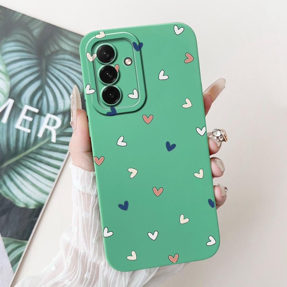 Чехол для телефона Samsung Galaxy A56 A36 A26 5G, мягкий матовый чехол из жидкого силикона, задняя крышка, рисунок 'Любовь Сердце', 'Цветочный Девичий', Fundas
